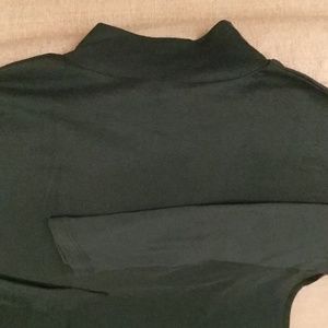 Talbot's dark green 1x mock turtleneck